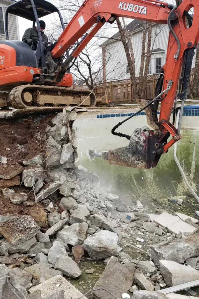 Partial Demolition in Dallas Fort Worth - Remove A Pool DFW - Partial Pool Demolition