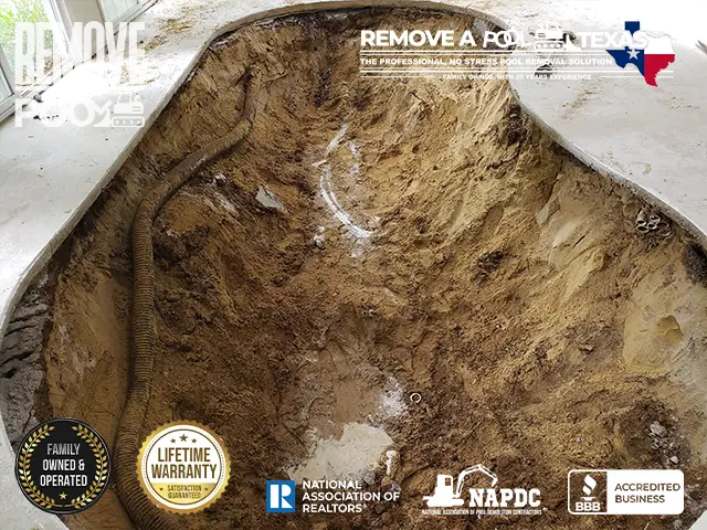 Excavation - Excavating the surrounding area to remove all structural components of the pool.