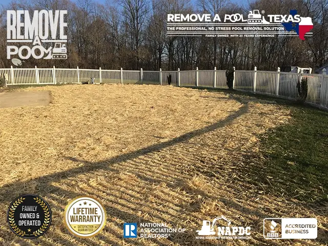 Finishing with Wheat Straw to protect the grass seeds - Remove A Pool DFW