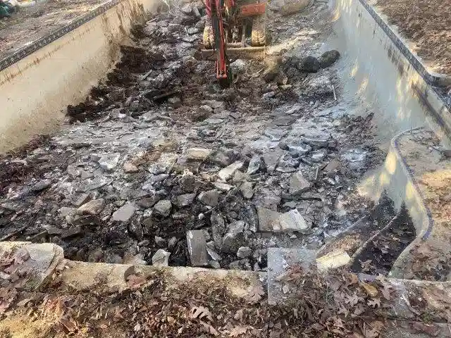 Excavation process for removing ground pools - Remove A Pool DFW