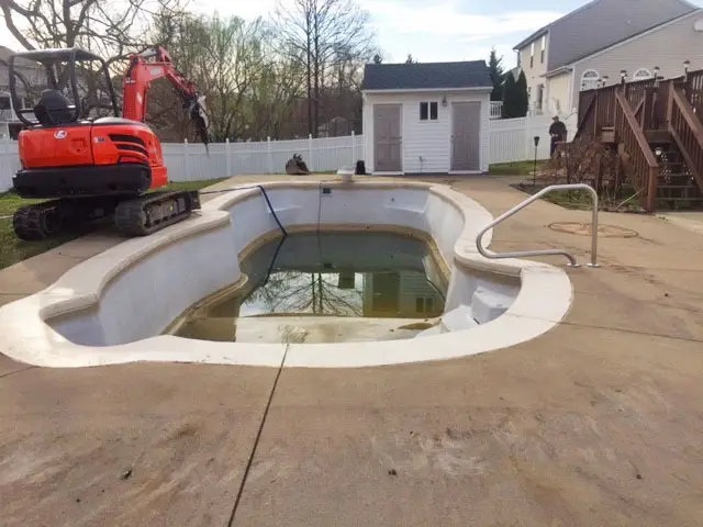 Complete Full Pool Removal - Full Swimming Pool Removal - Dallas Fort-Worth Texas - Before