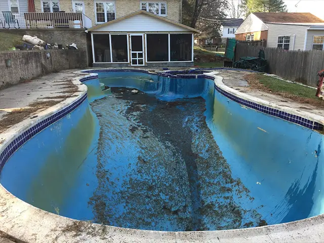 Swimming Pool Demolition - Partial Pool Demolition - Swimming Pool Removal - Dallas Fort-Worth - Remove a Pool DFW - Before