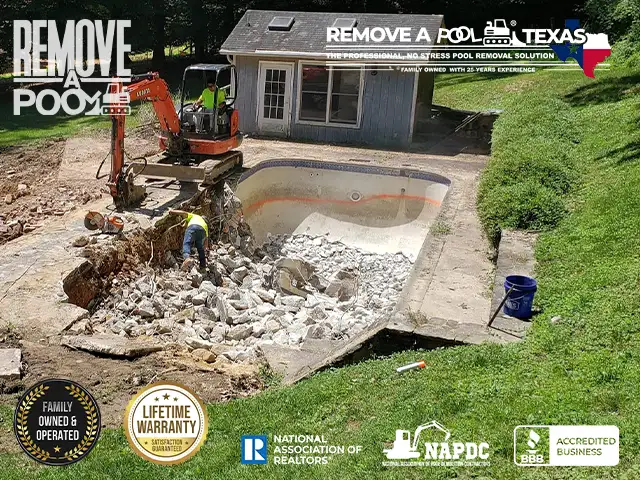 Partial Swimming Pool Demolition in Dallas Fort-Worth - Pool Demolition in Dallas - Remove A Pool DFW