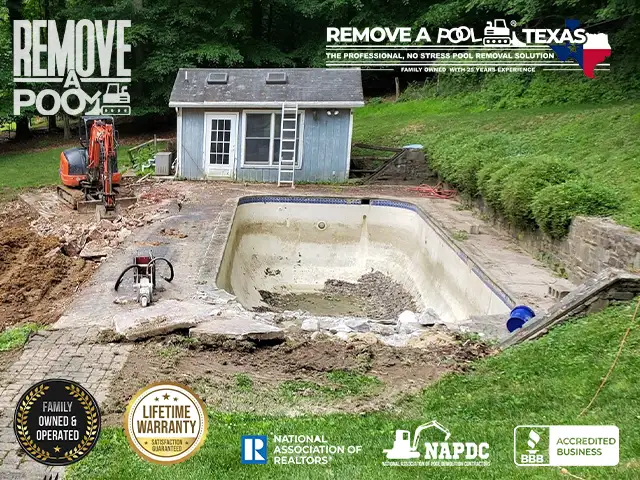 Partial Swimming Pool Removal in Dallas Fort-Worth - Swimming Pool Removal in Dallas - Remove A Pool DFW